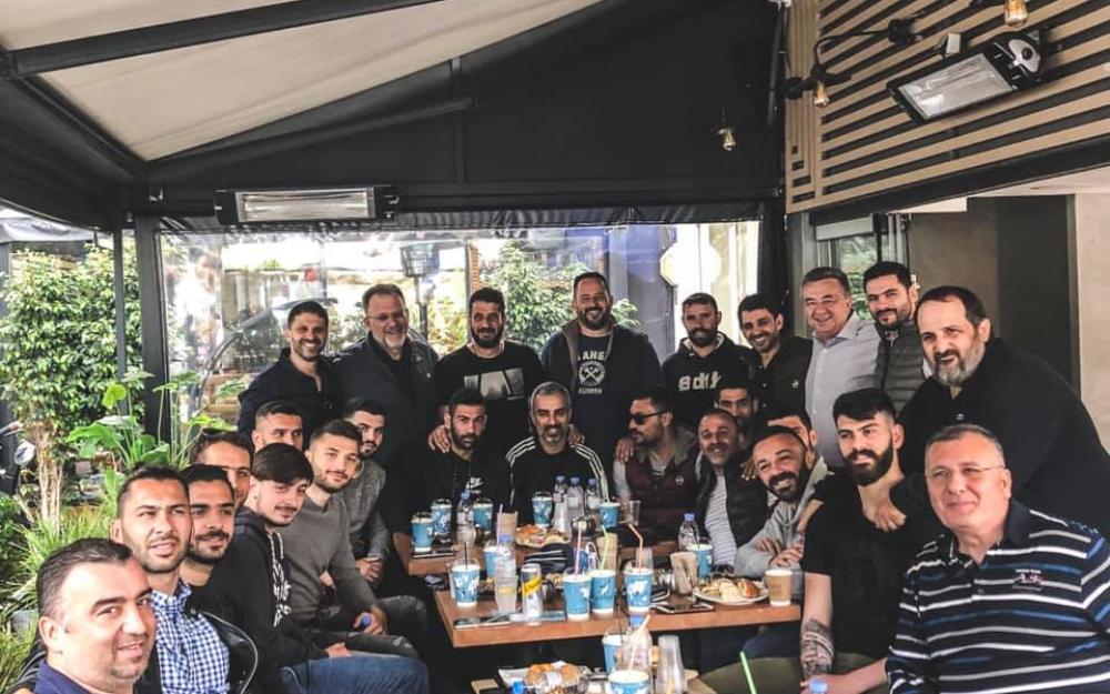 Νίκος Μπουνάκης Πασχαλινή συνάντηση με τους παίκτες του Αθλητικού Ομίλου Αρχάνων ο «Γιούχτας»